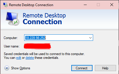 windows rds login screenshot